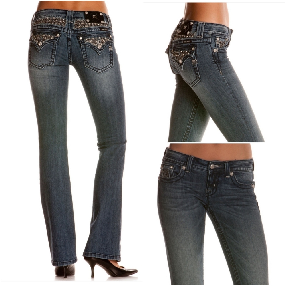 Miss Miss "Mother of Pearl" Bootcut jeans JP6152B